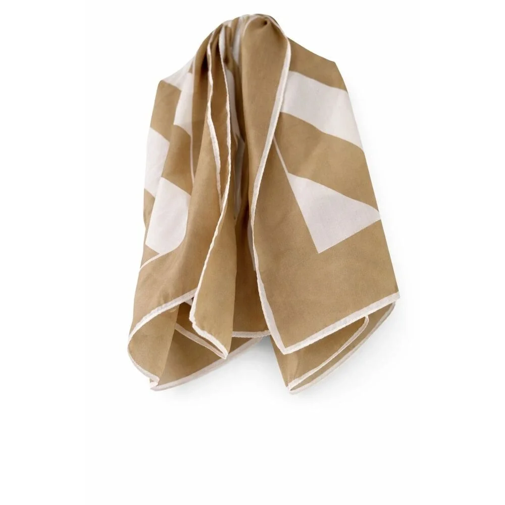 Vera Neumann Vintage Diagonal Stripe 100% Silk 28 x 28‎ Square Scarf